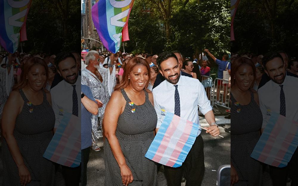Zohran Mamdani at the New York pride parade. Official FB
