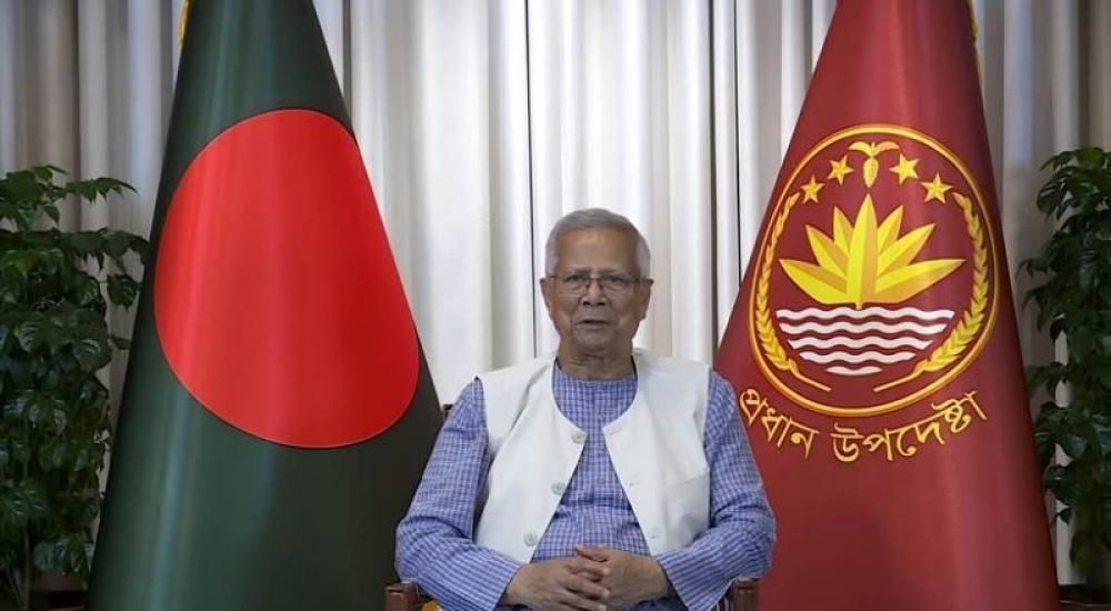 Bangladesh interim government chief Muhammad Yunus announces general polls to be held in April next year