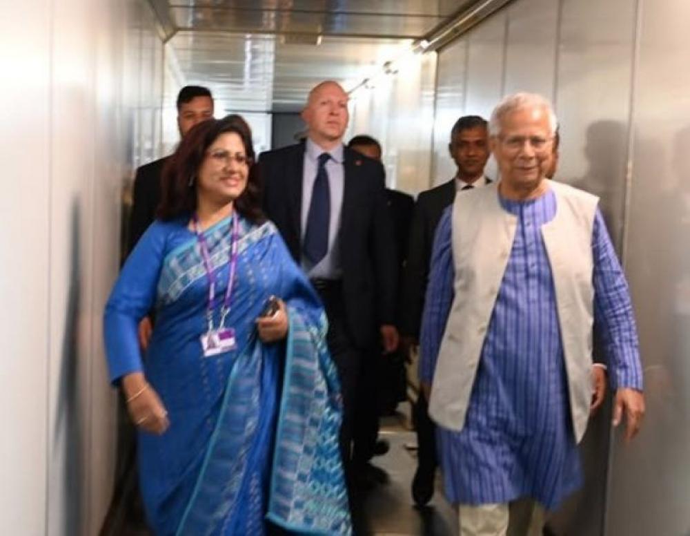 Bangladesh interim govt chief Muhammad Yunus meets UK officials in London amid protests against his visit