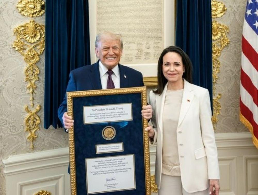 Prize cannot be transferred&rsquo;: Nobel Committee reacts after Machado hands medal to Trump 
