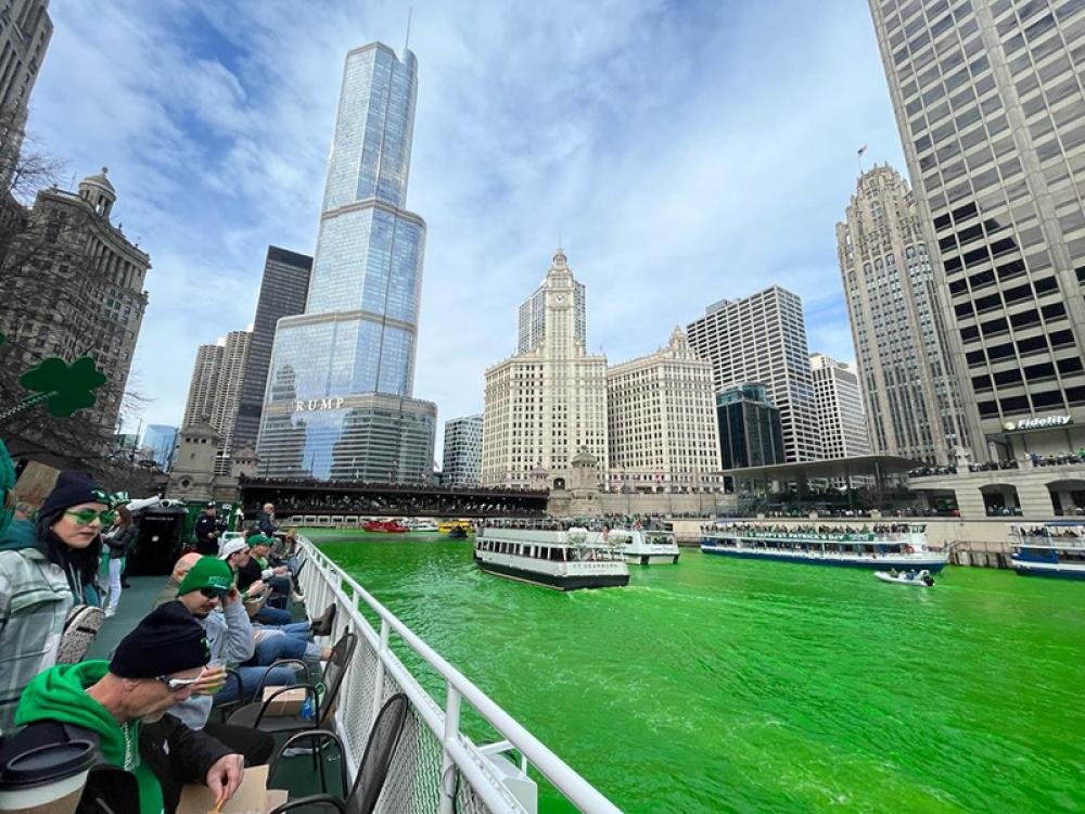 Chicago paints the city green to celebrate St. Patrick&rsquo;s Day