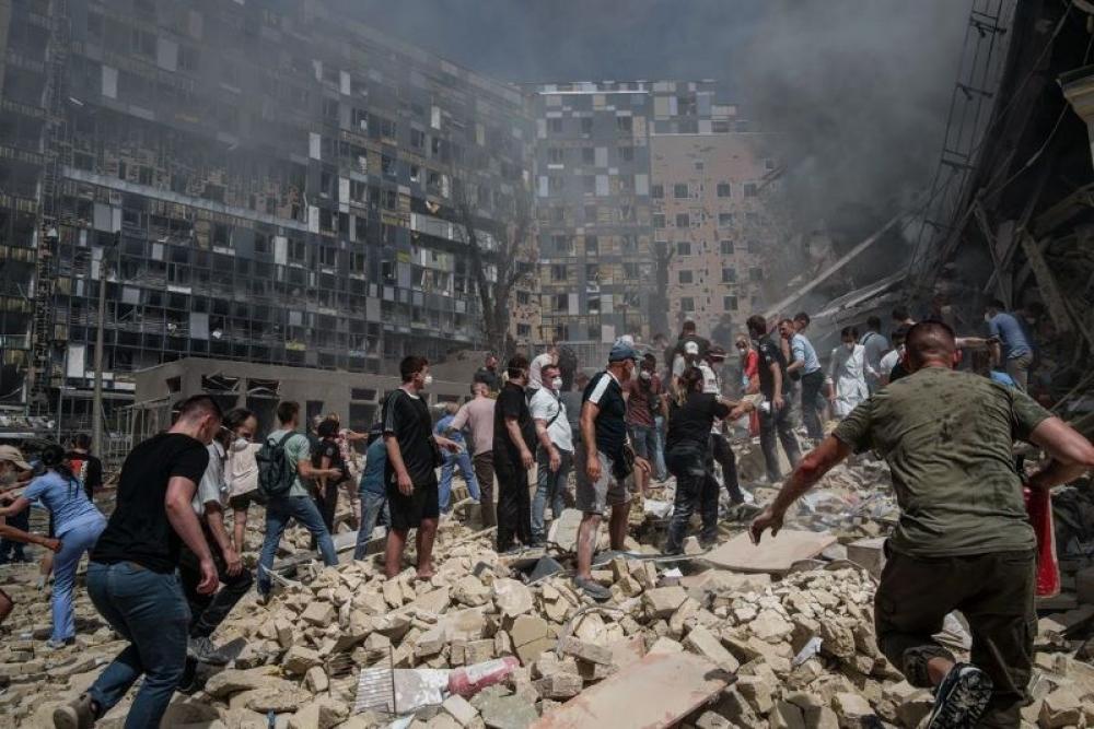 Thirty-seven die after Russian missiles strike Kyiv children hospital, other cities