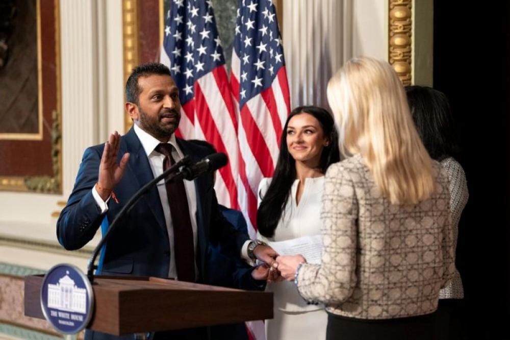 Kash Patel takes oath as Trump