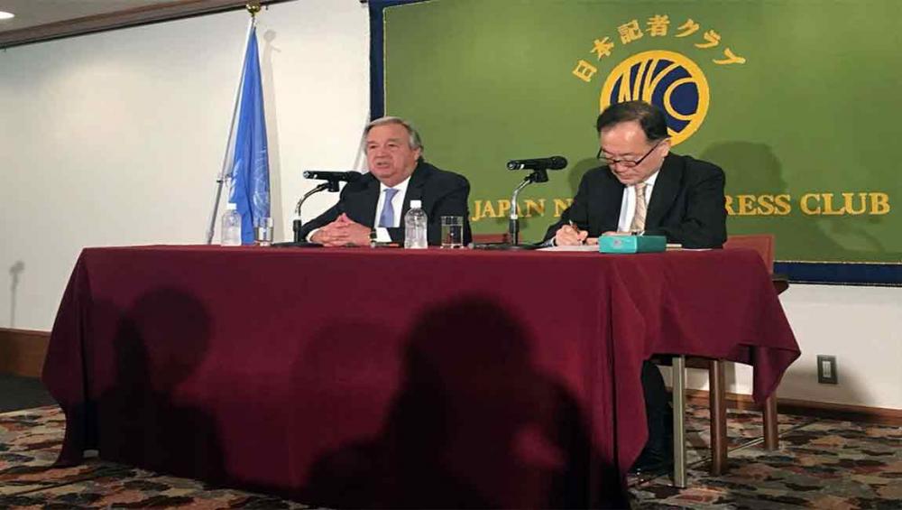 UN chief stresses need to denuclearize Korean Peninsula, avoid &lsquo;sleepwalking into war&rsquo;