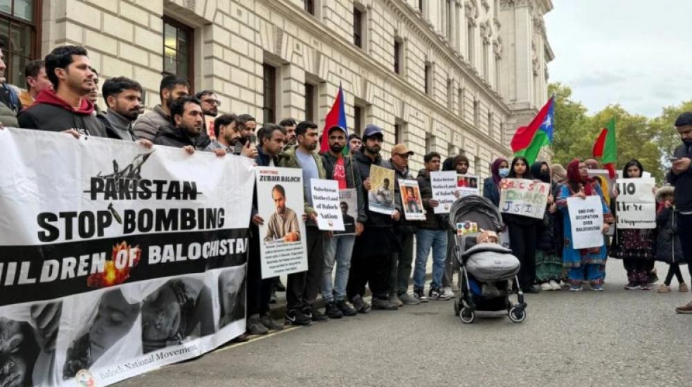 BNM protest in London against the siege of Zehri