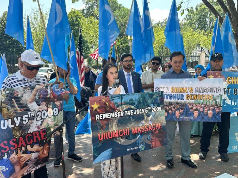 US: Uyghurs rally outside White House to mark Urumchi massacre anniversary